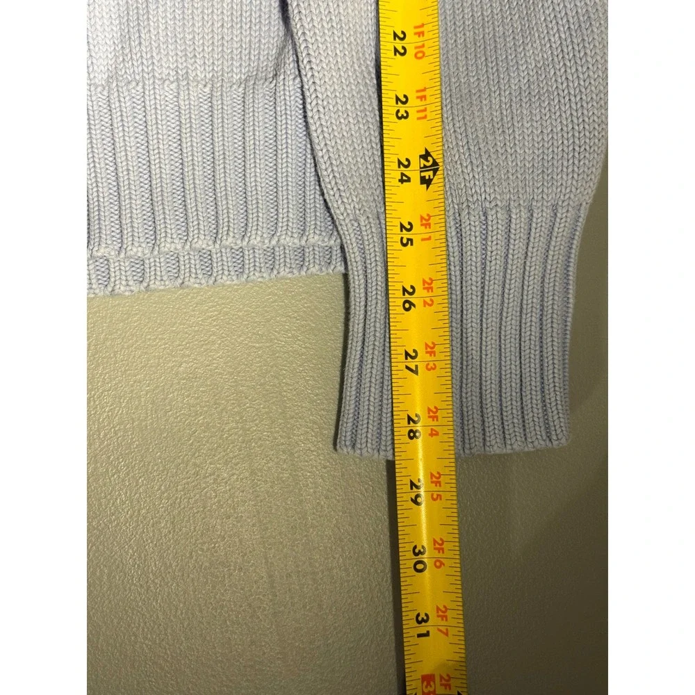 Vintage Polo Ralph Lauren Light Blue Cotton Shaker Knit Crewneck Sweater 2XLT